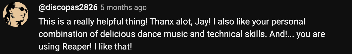 Comment from producer 15