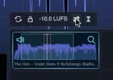 The Match All and Auto dB range controls with the reference at -10 LUFS
